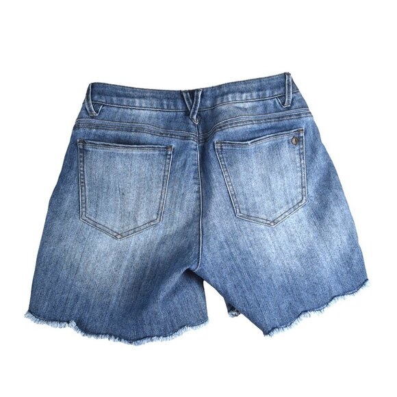 Democracy Ab Solution Denim Shorts Cut off Size 6 Medium Blue Wash - Picture 2 of 8